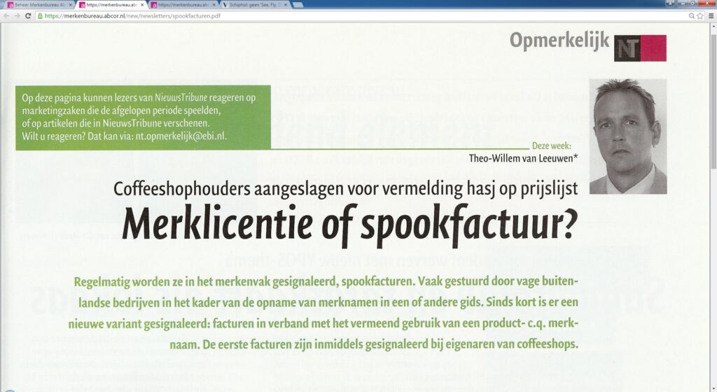 Merklicentie of spookfactuur