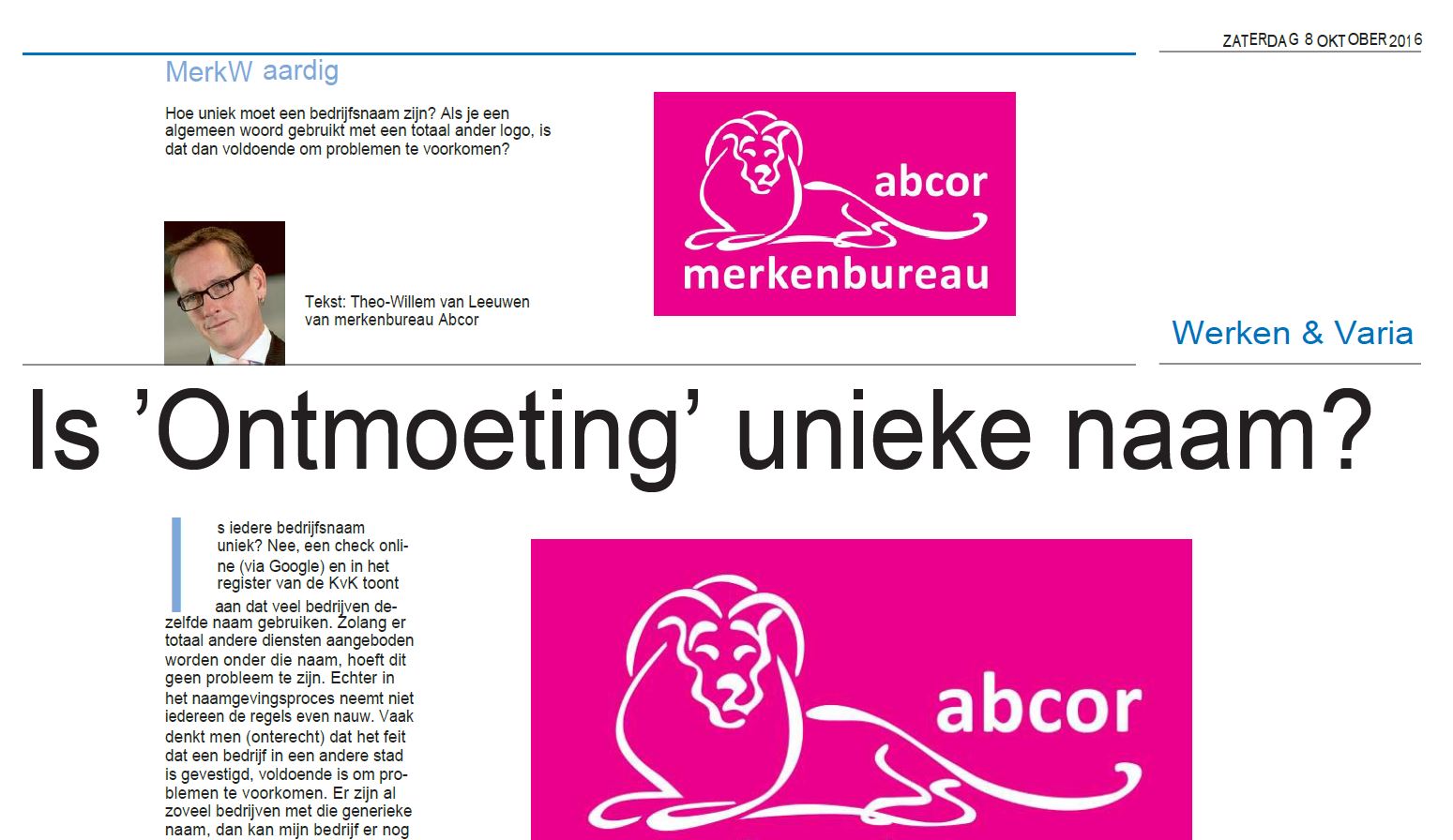 De ontmoeting (HDC kranten - Plus werken bijlage) - Abcor European ...