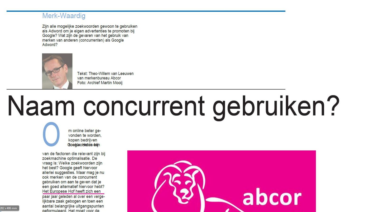 Naam concurrent gebruiken? (HDC kranten - Plus werken bijlage)