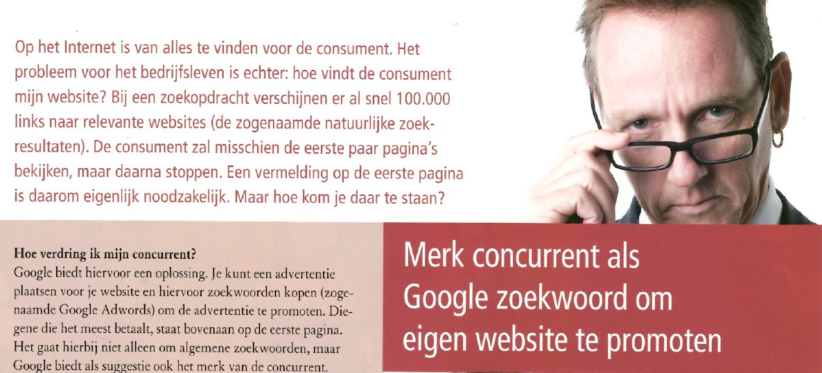 Merk concurrent als Google zoekwoord om eigen website te promoten