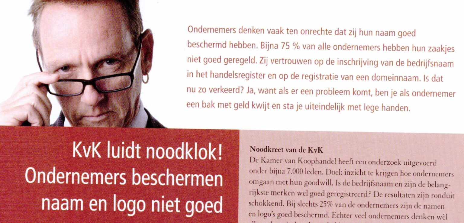 KvK luidt noodklok - Ondernemers beschermen naam en logo niet goed